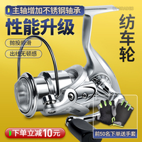 玄鸿微物纺车轮全金属斜口浅线杯路亚远投专用轮子轻量化碳素渔轮