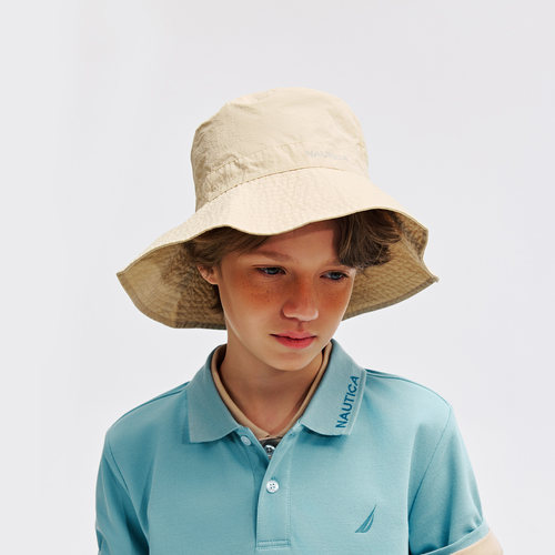 【可收纳】NAUTICA/诺帝卡童装男女童渔夫帽夏季防晒遮阳太阳帽子