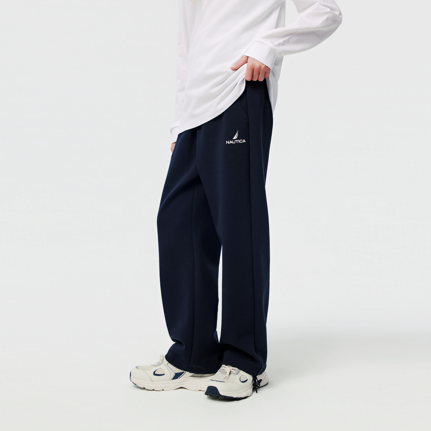 NAUTICA/诺帝卡童装男女童直筒裤春秋季运动休闲宽松休闲裤子