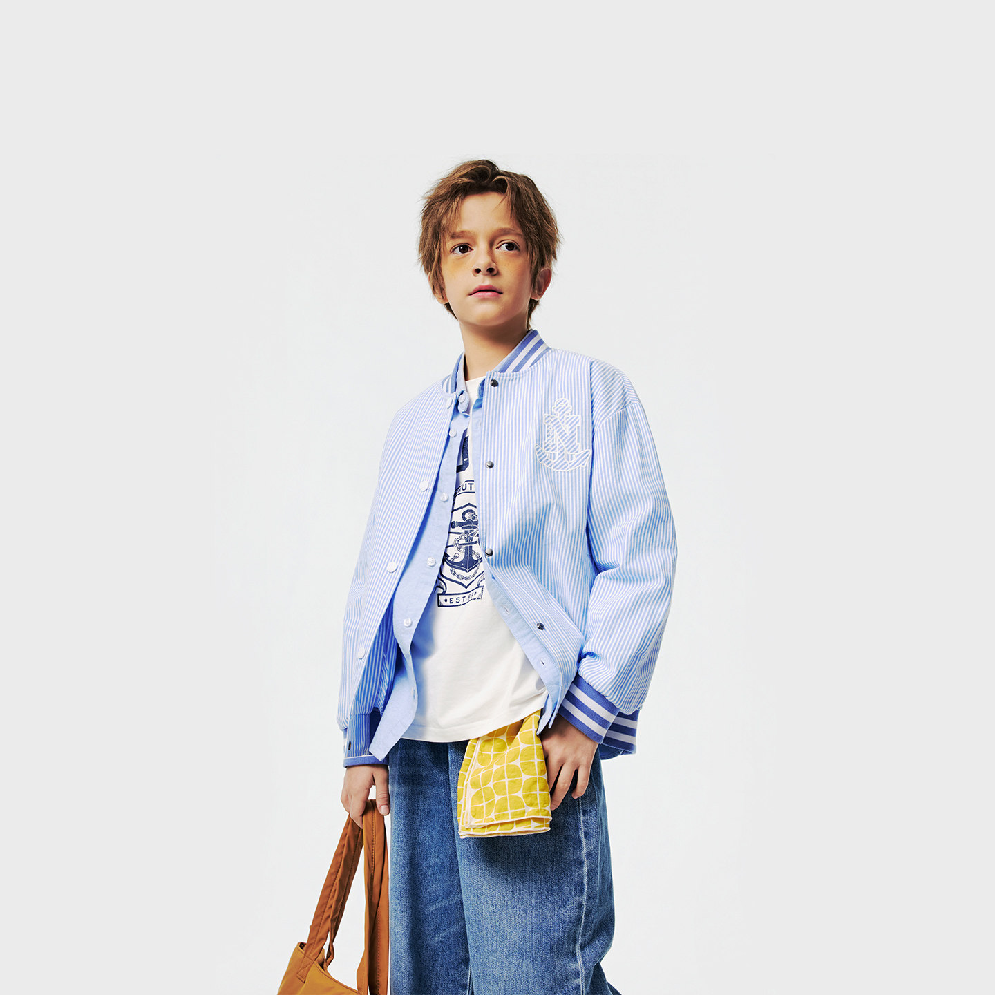 NAUTICA/诺帝卡童装 男童女童飞行夹克外套春秋季中大儿童棒球服