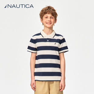 夏季 男童短袖 POLO衫 T恤 中大儿童短袖 条纹系列 NAUTICA童装