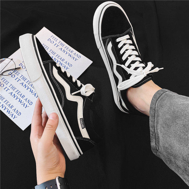 夏万斯男鞋2026夏季新款帆布鞋低帮学生韩版百搭情侣休闲滑板鞋女