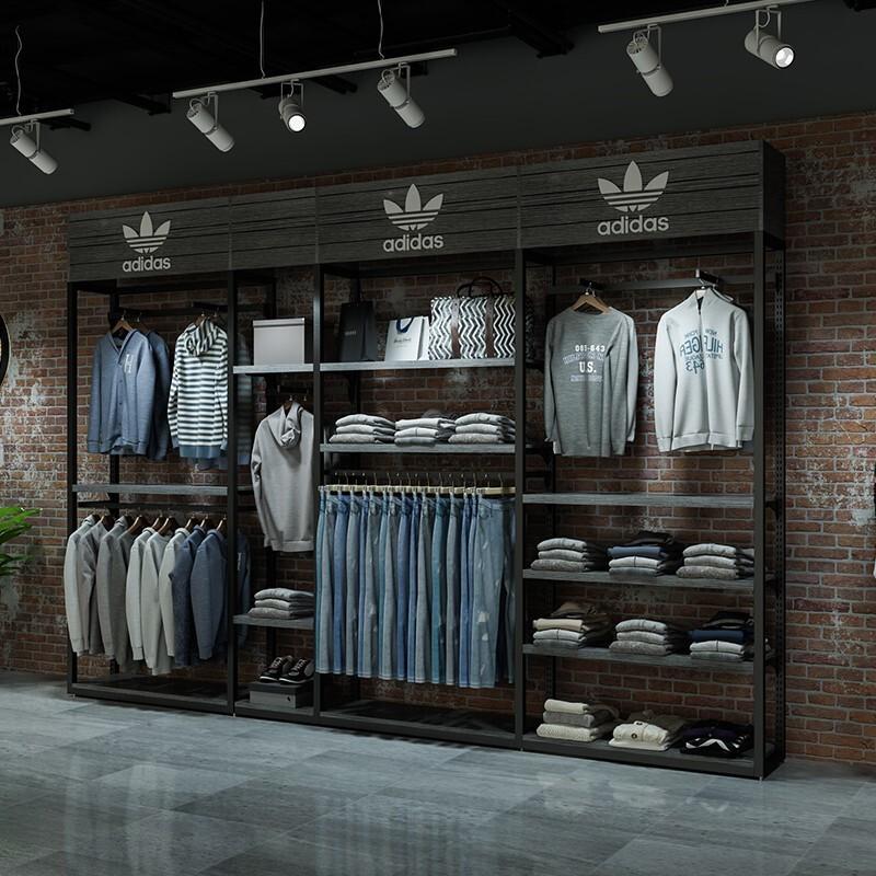 服装展示架男装店货架陈列架展架多组合定制 整店设计