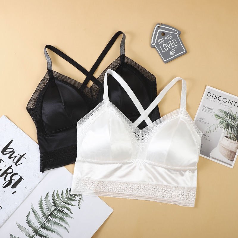 抹胸真丝吊带性感背心内搭宽松大码美背带胸垫聚拢内衣小吊带无痕