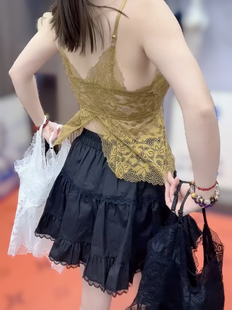 蕾丝吊带背心女内衣夏季内搭美背一体式大码长款免穿文胸聚拢性感