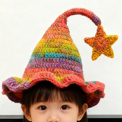 雪妃尔8股手编线手工diy精灵帽