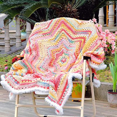 雪妃尔琉璃云彩色渐变七星毯