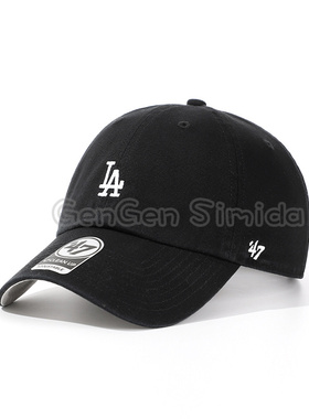 47brand clean up软顶LA黑色棒球帽美式做旧情侣NY显脸小情侣鸭舌