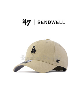 47brand小标硬顶LA卡其色棒球帽复古美式情侣NY休闲情侣款鸭舌帽