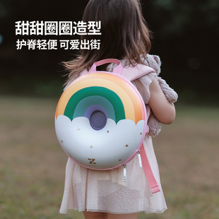 zoyzoii儿童书包女孩幼儿园宝宝彩虹背包小班可爱轻便女童双肩包