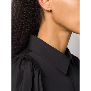 【小瓷松】仿绿松石镶嵌镀18kK金耳扣耳环小众小巧百搭简约精致