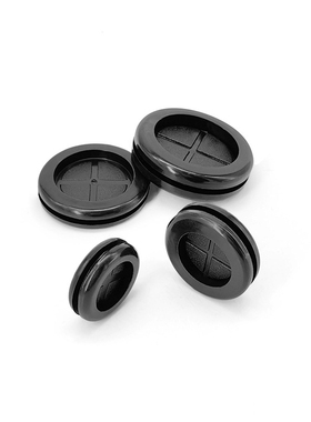 穿线孔橡皮盖堵孔电箱圆形防尘线塞套宽槽加宽黑色23*46毫米椭圆.