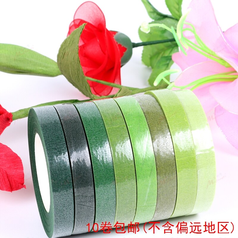 文具花艺胶带丝网花1.2厘米基础黑色装修圣诞树军绿批发丝袜花图片