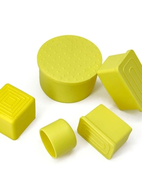 铁管20x20mm连接脚套皮套软护套黄色方管套支撑防撞50x50mm加厚缸
