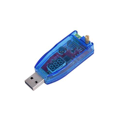 usb升压模块5V转12V24V 电压显示1-24V可调电压 小功率3W桌面电源