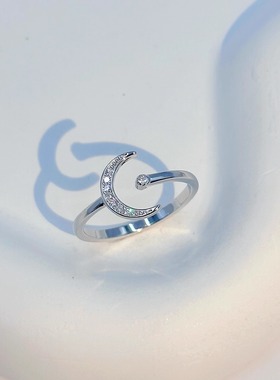 通体s925纯银戒指女小众设计感