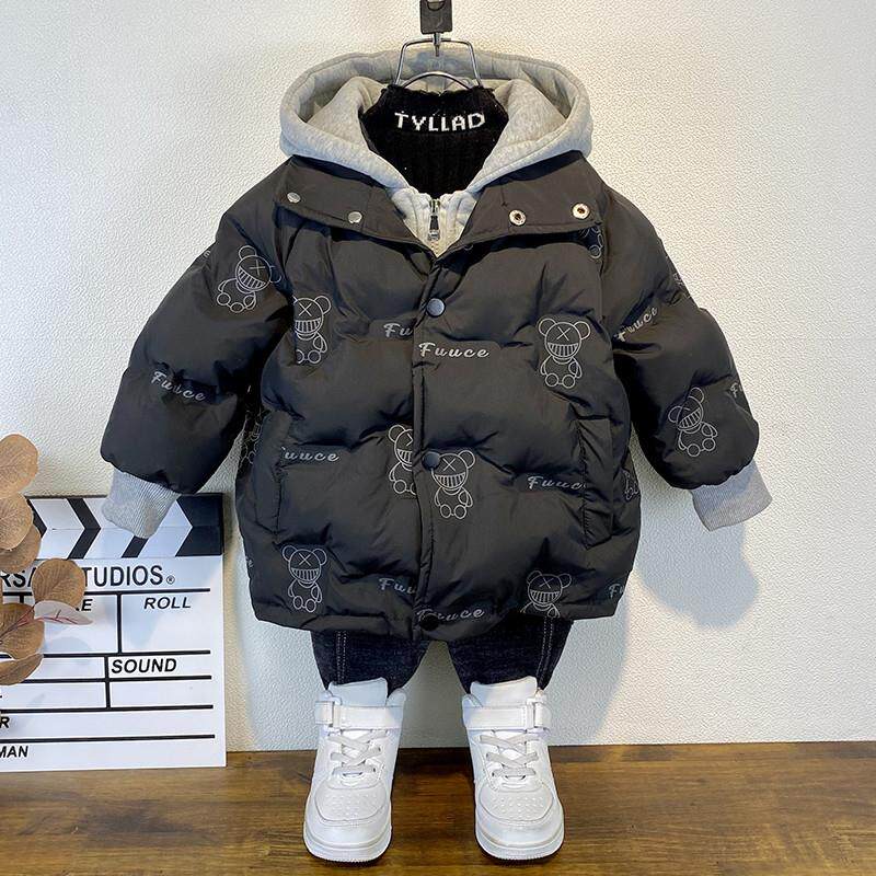 童装男童冬季棉衣2024新款儿童加厚羽绒棉服潮酷宝宝冬装棉袄上衣