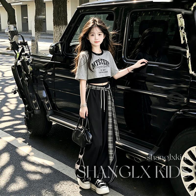 2026新款今年流行爆款女童高级感夏套装小女孩独特漂亮夏天工装裤