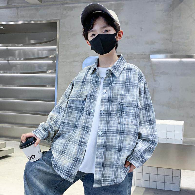 儿童装男童外套春秋款2025新款春装衣服酷帅衬衫男孩春季中大童潮