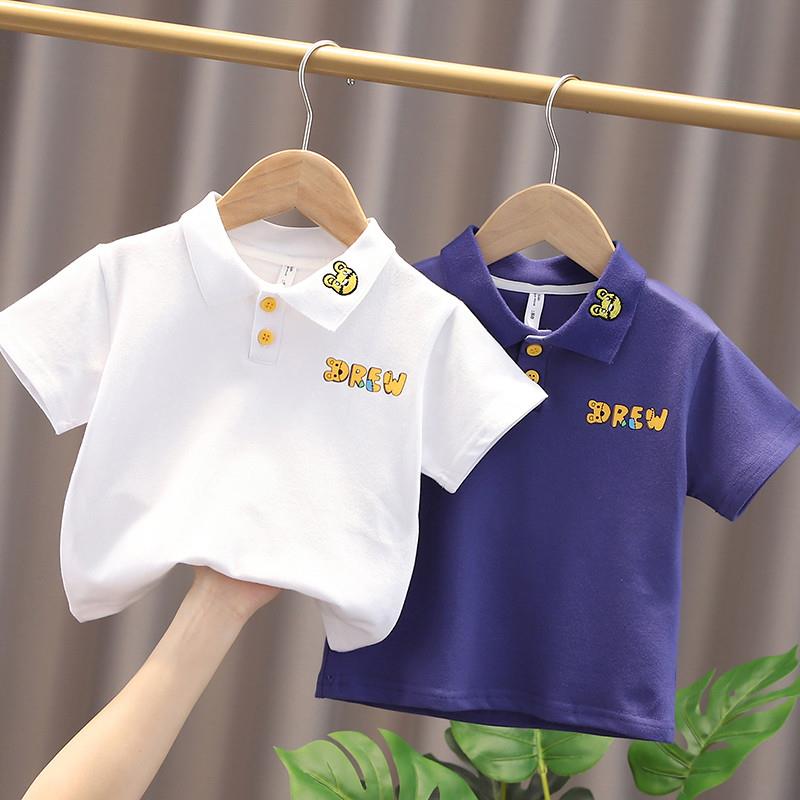 童装男童polo衫儿童短袖t恤宝宝半袖小童2025新款夏装翻领上衣潮