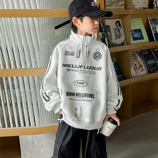 男童秋装卫衣炸街韩版儿童2025春秋新款中大童秋季上衣痞帅潮童装