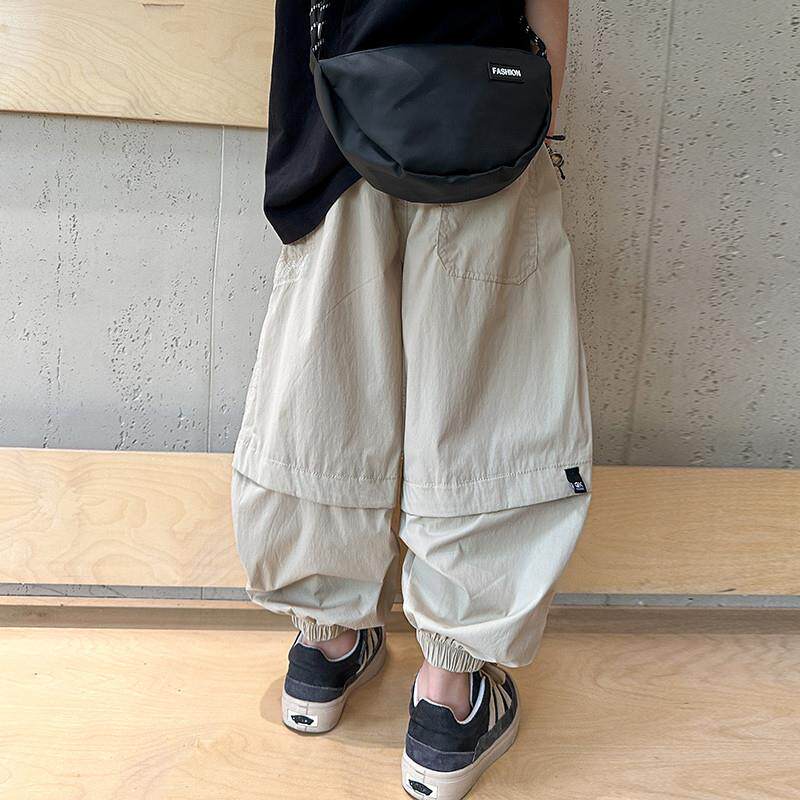 男童裤子夏季薄款2025新款儿童装男孩夏款运动长裤大童防蚊裤夏装