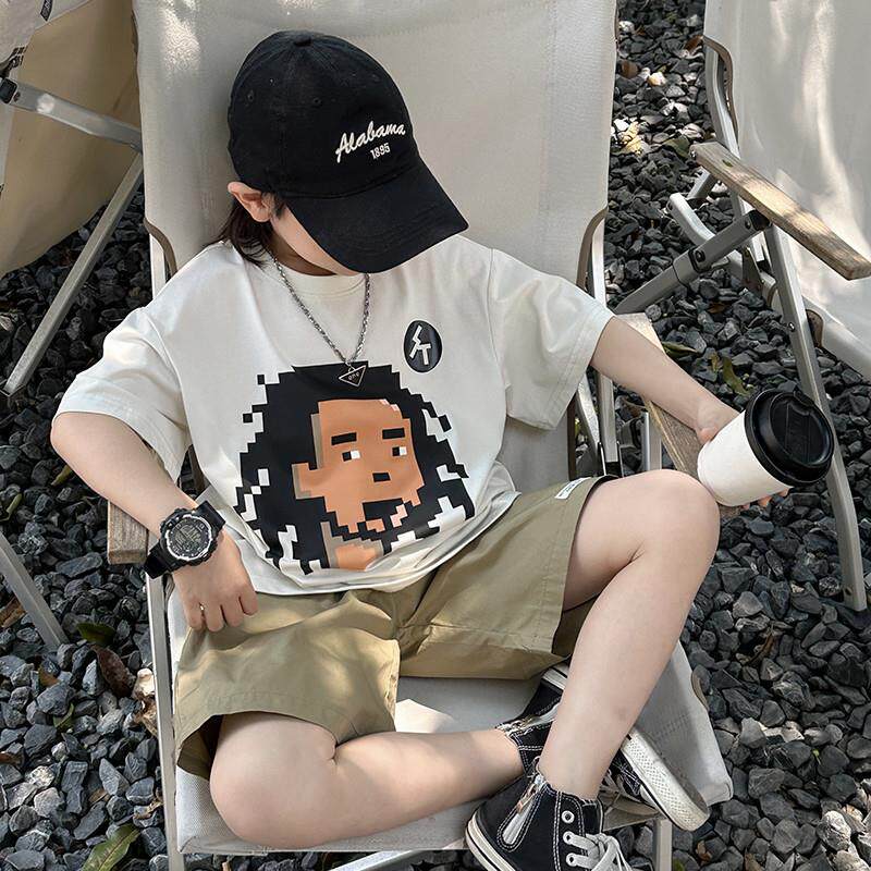 男童夏季套装2024新款大儿童装休闲痞帅潮酷纯棉衣服男孩夏装薄款