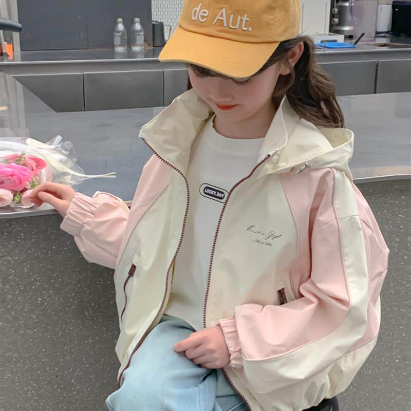 女童春装外套2026新款儿童洋气女孩早春风衣薄巨超好看运动冲锋衣