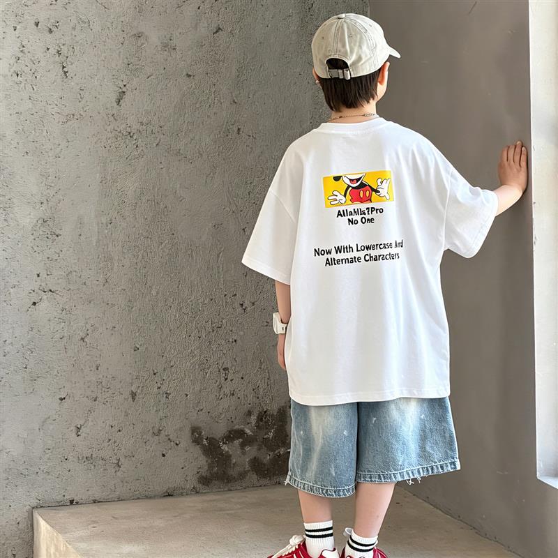 男童夏季套装2026新款今年流行爆款夏装T恤薄款短袖大儿童男孩潮