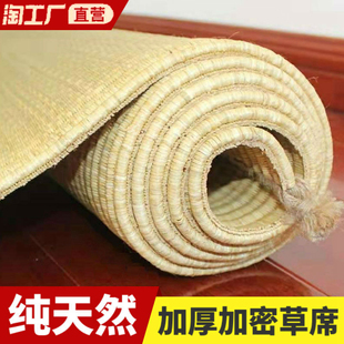 夏季纯天然凉席草席子老式家用蔺草加厚加密学生宿舍单人地垫定制
