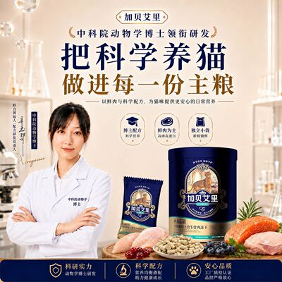 加贝艾里无谷鱼油美毛全
