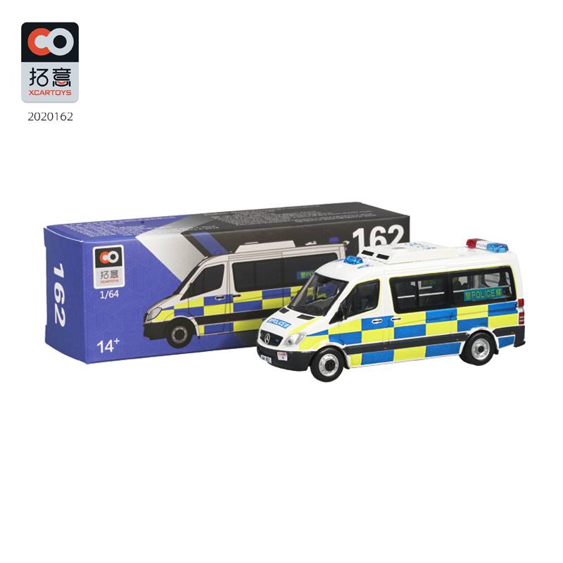 拓意xcartoys 微缩摄影1/64凌特警车模型玩具 香港警车冲锋车
