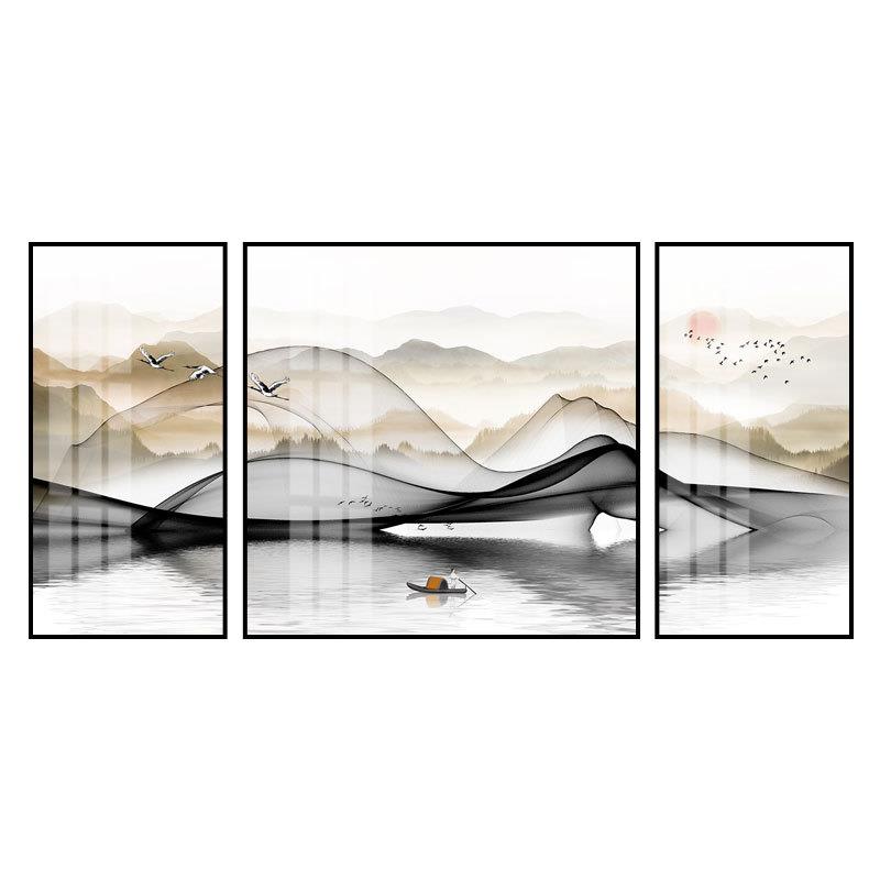 装饰画沙发背景墙组合壁画现代简约办公室挂画大尺寸客厅图片