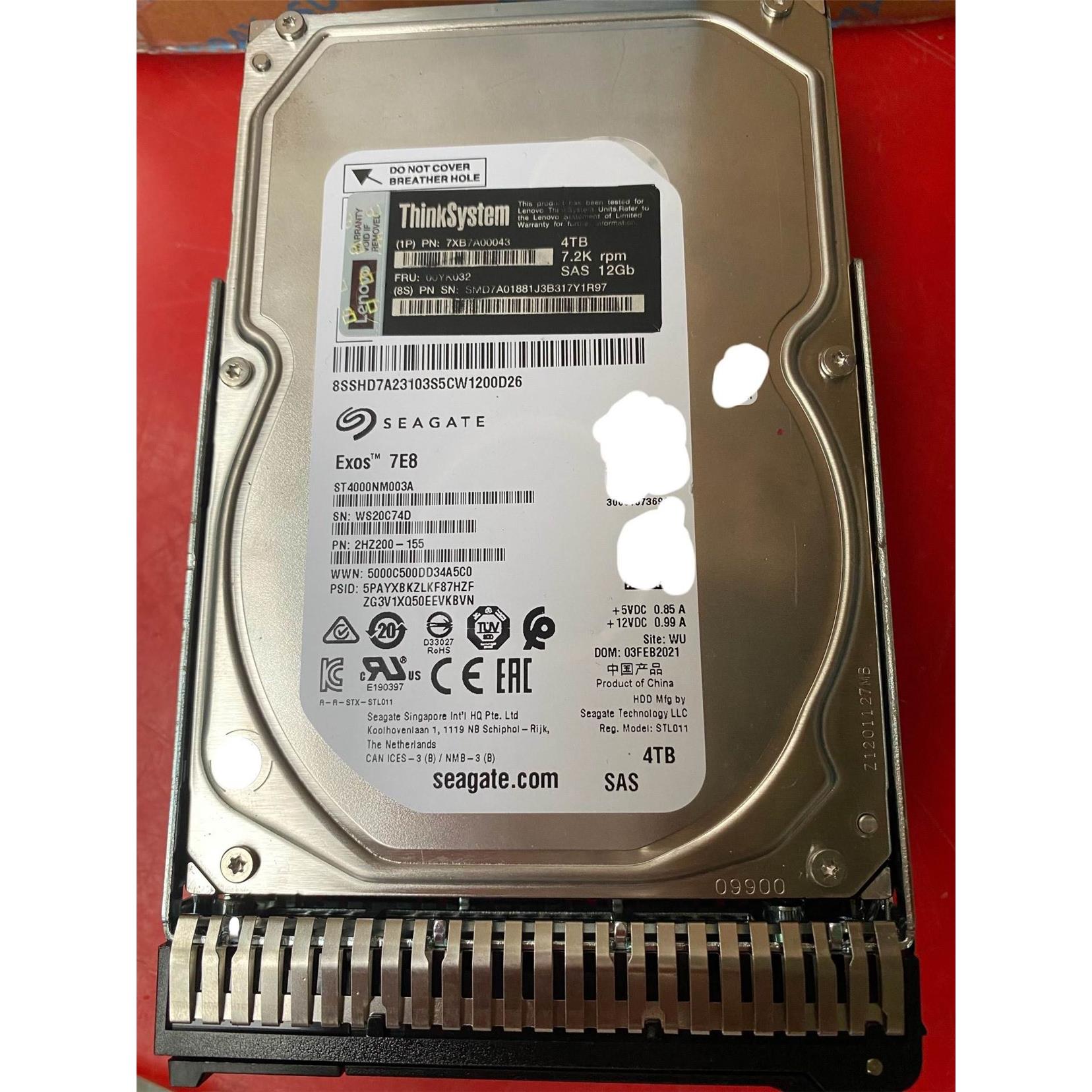 /Lenovo 4T SAS 7.2K 12Gb，3.5议价