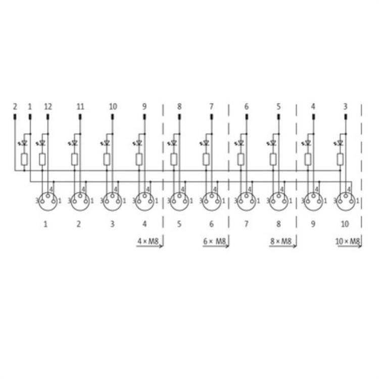 8000-86000-0000000 MURR穆尔 EXACT8 6xM8 6路3芯 全新原装