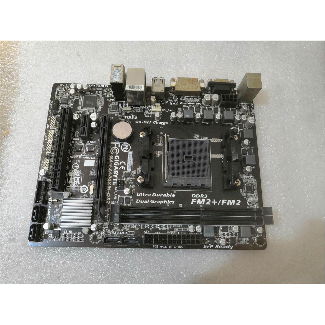 技嘉GA-F2A88XM-DS2 DDR3内存 FM2+秒860K 7650K全固态集成板