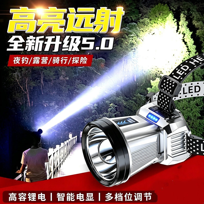 德国进口FZY头灯头戴式强光充电高亮钓鱼专用长续航锂电手电筒感