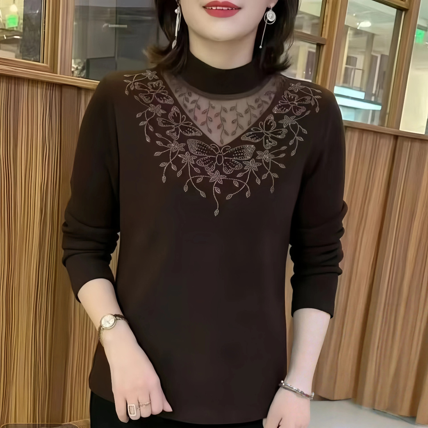 中老年女装妈妈德绒加厚打底衫秋冬新款长袖T恤小衫洋气质上衣服,女装/女士精品,T恤,淘宝优惠券,粉丝福利购,淘宝优惠卷