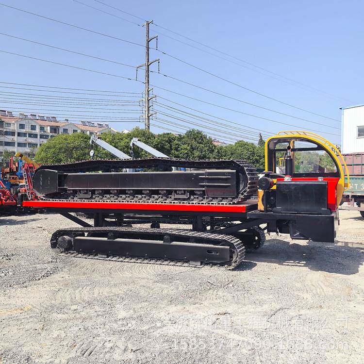 供出口拉空压机履带平板车山地运输链轨爬山虎无线遥控泥地搬运机