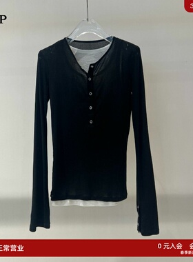 ariosea艾诺丝单官方旗舰店2026春款针织女假两件羊毛衫BR601116