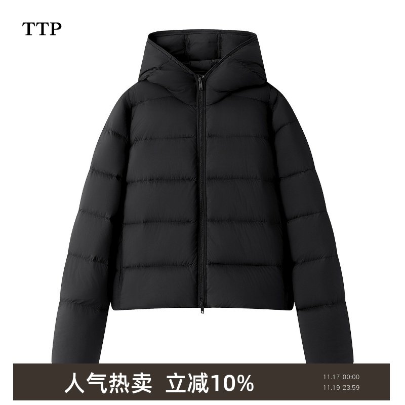 新品羽绒服宽松连帽短款