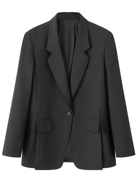 ariosea艾诺丝单官方旗舰店2026春款黑色单排扣西装外套BR131145