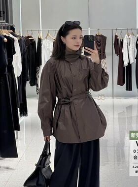 ariosea艾诺丝单官方旗舰店正品2025秋新款长袖风衣外套AR103041