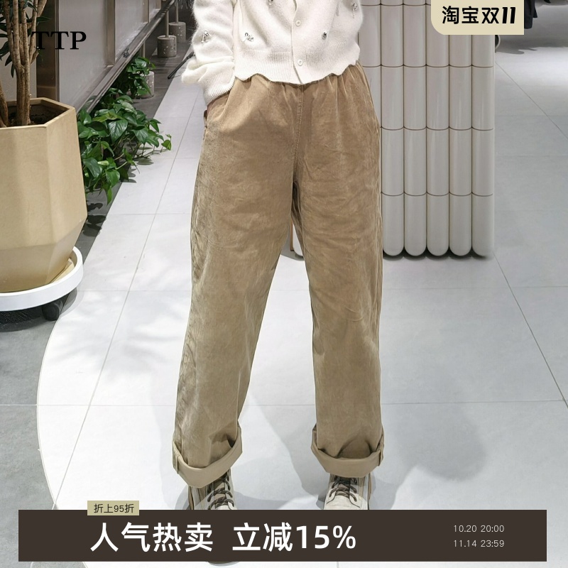 新品休闲裤灯芯绒卡其裤