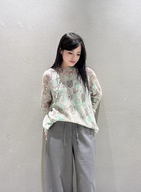 TTP家奥特莱斯商场同款2026春新品针织衫混纺水彩花卉TT2313100