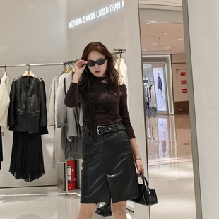 ariosea艾诺丝单官方旗舰店正品2026春新丝绒针织打底衫BR601134