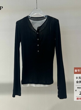 ariosea艾诺丝单官方旗舰店2026春款针织女假两件羊毛衫BR601116