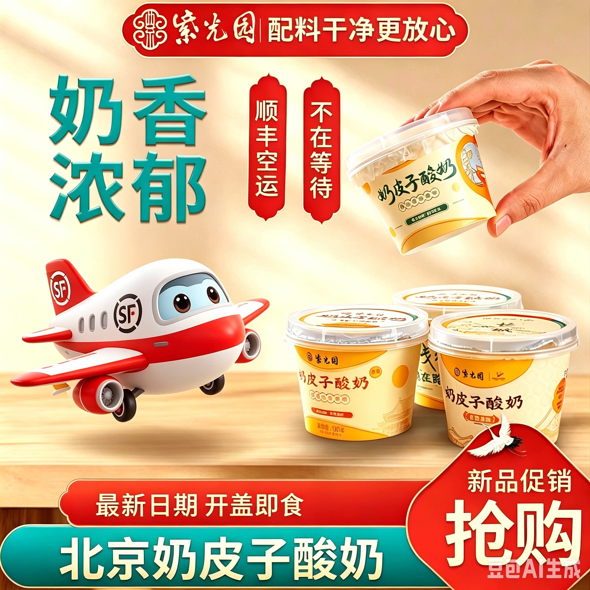 北京紫光园奶皮子低温酸奶