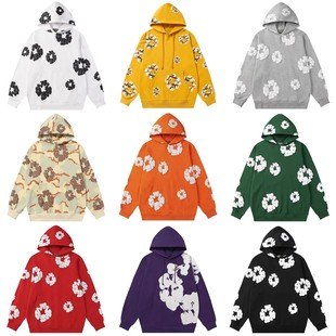 VTG连帽卫衣男女帽衫 高品质DENIM TEARS木棉花发泡迷彩满印花美式