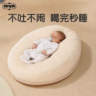 婴儿防吐奶斜坡垫新生儿躺喂防溢奶靠枕床中床睡垫宝宝喂奶神器